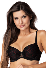 Biustonosz miękki PariPari Laila Maxi black-red