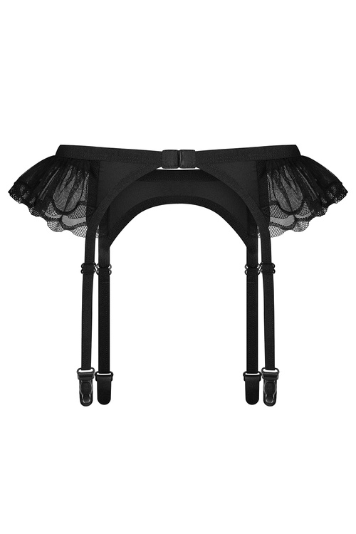 Pas do pończoch niski Obsessive Stelisa garter belt czarny