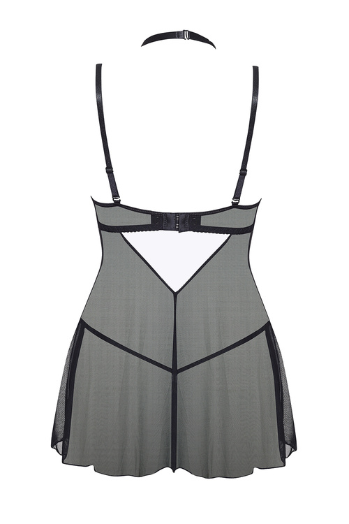 Nocna komplet koszulka + stringi Beauty Night Mariana chemise BN6640 silver