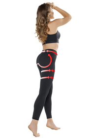 gWINNER Push-Up Leggins Anti Cellulite Legginsy klasyczne, black