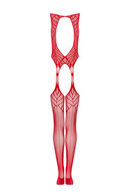Obsessive N122 bodystocking Body sexy, czerwony