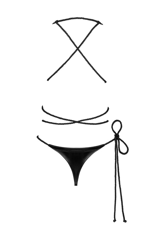 Body sexy Obsessive Cordellis crotchless teddy czarny