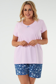 Piżama Italian Fashion Tulip kr.r. kr.sp. róż/druk