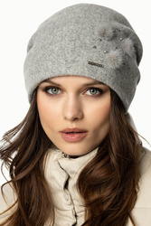 Czapka Vivisence 7091 jasnoszary