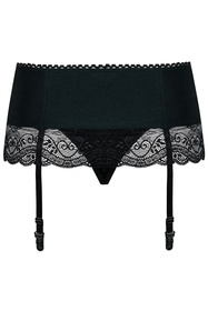 Obsessive Miamor garter belt Pas do pończoch niski, czarny