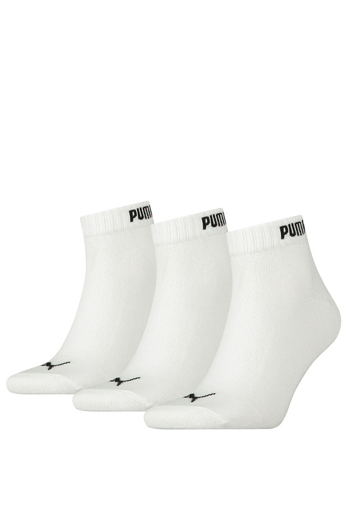 Puma Quarter 3-pack Skarpety za kostkę, white