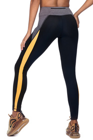 Legginsy fitness Reviver L9024/0 czarno-szary