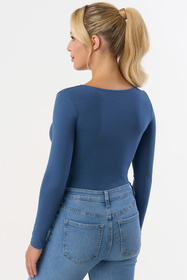 Bluzka klasyczna Babell Manati dł.r. denim