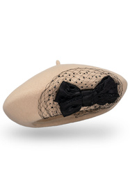 Beret Vivisence 7081 beżowy 