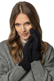 Komplet balaclava kaptur+rękawiczki Vivisence 7097Kmpl czarny