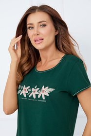 Nocna koszula Italian Fashion Florisa kr.r. c.zielony