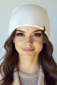 Czapka Vivisence 70115 ecru