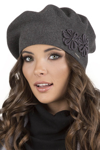 Vivisence 7007 Nakrycie głowy beret, ciemnoszary