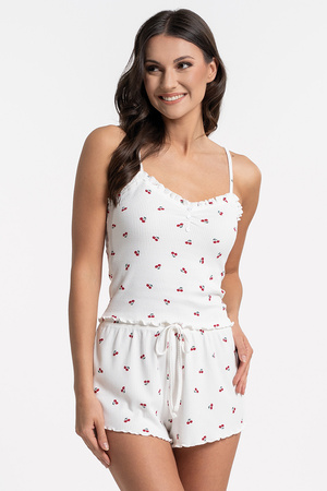 Moraj PDD3100-002 piżama top na ramiączkach i szorty patt 1 -cherry