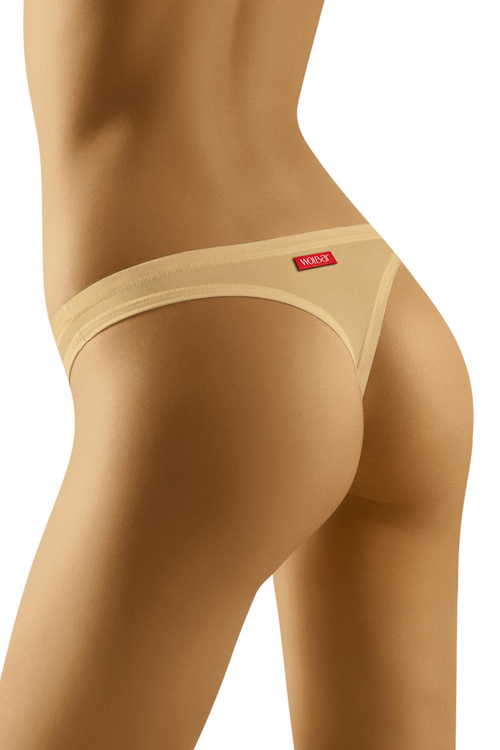 Wol-Bar Soft Simple Majtki stringi, beż