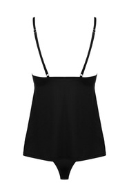 Nocna komplet top + figi Obsessive Bella Rou 2-pcs set czarny