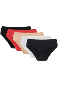 Figi Vivisence 4002 5-pack czarny/czerwony/beżowy/biały/granatowy