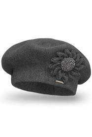 Vivisence 7048 Nakrycie głowy beret, ciemnoszary