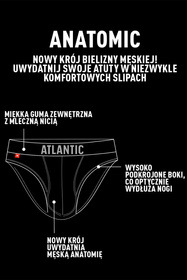 Majtki slipy Atlantic MP-1573 czekoladowy 