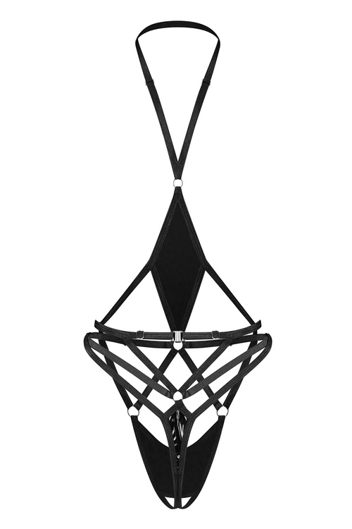 Body sexy Obsessive Keira Lise crotchless teddy czarny