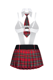 Obsessive College Girl kostium pięcioczęściowy, red