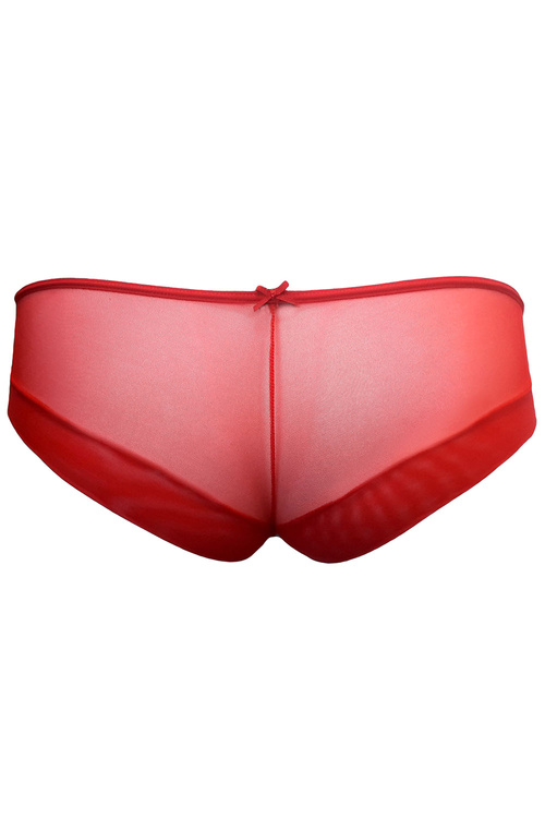Le Vernis Romance LV-SZ20 szorty z tiulu i haftu czerwony