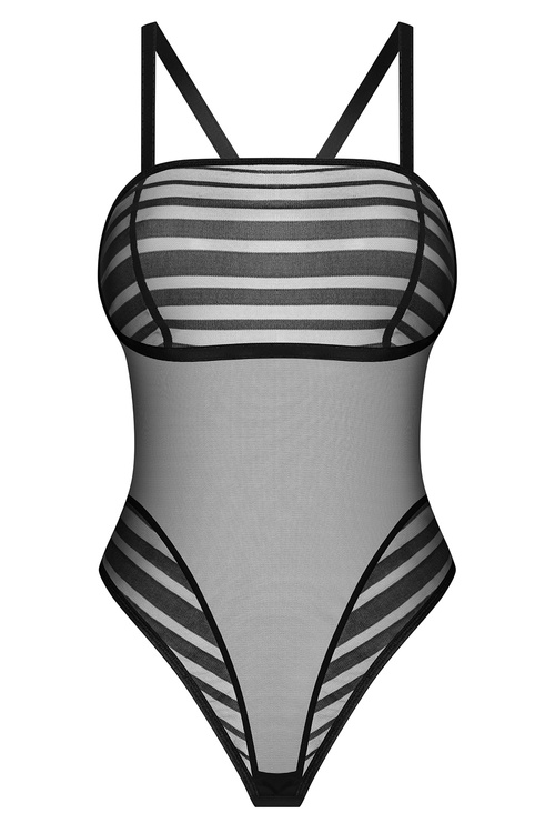 Obsessive Lune Bellis teddy body z regulowanymi ramiączkami black