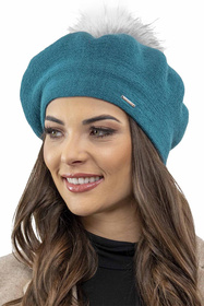 Vivisence 7035 Nakrycie głowy beret, turkus