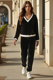 Komplet bluza+spodnie Vivisence 9201kmpl czarny