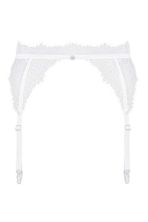 Obsessive Bianelle garter belt Pas do pończoch niski, biały