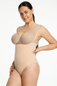 Body wyszczuplające Julimex 419 Seamless Body Open Bust beżowy