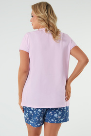 Piżama Italian Fashion Tulip kr.r. kr.sp. róż/druk