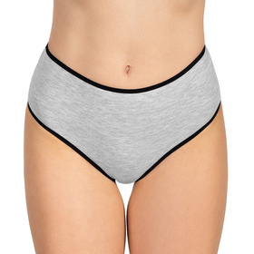 Majtki wysokie figi Vivisence 4017 gumka czarna: szary 