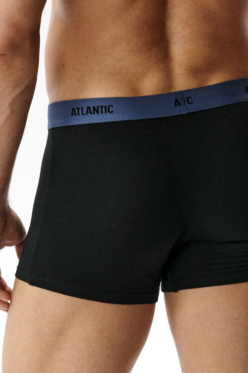 Atlantic 6SMH-004 bokserki męskie 6-pack z miękką gumą, czarny