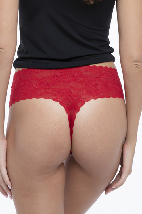 Julimex Bellie String Maxi Majtki stringi, czerwony