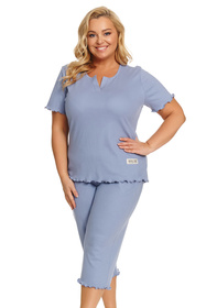 Doctor Nap PB.7468 piżama damska bawełniana 3/4 sky blue