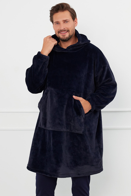 Szlafrok Italian Fashion Forio dł.r. granat
