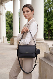 Vivisence T0024 torebka na ramię z odpinaną saszetką black