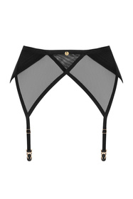 Pas do pończoch niski Obsessive Nesari garter belt czarny 