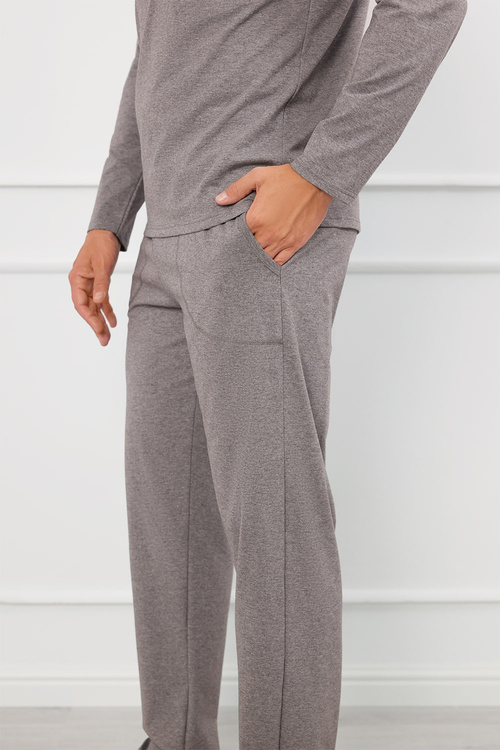 Piżama Italian Fashion Ludwik dł.r. dł.sp. śr.melanż