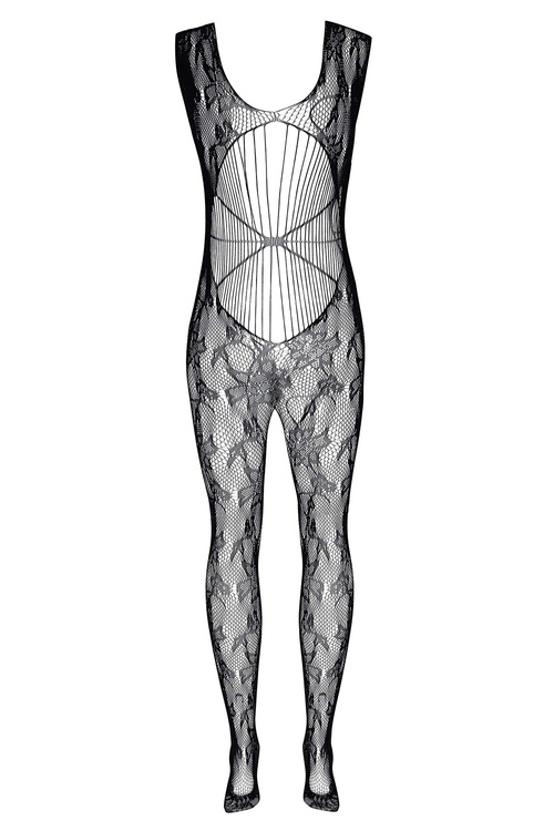 Beauty Night Kiara BN6591 bodystocking z ażurowym wzorem black