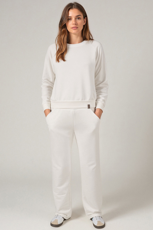 Komplet bluza+spodnie Vivisence 9205kmpl biały