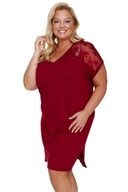 Nocna koszula Doctor Nap TB.7260 burgundy red