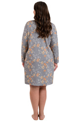 Nocna koszula damska Italian Fashion Kasos dł.r. druk/szary