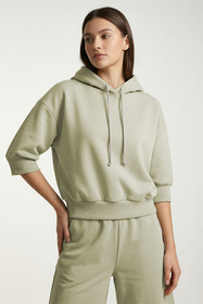 Vivisence 9008 bluza nierozpinana z kapturem oliwkowy