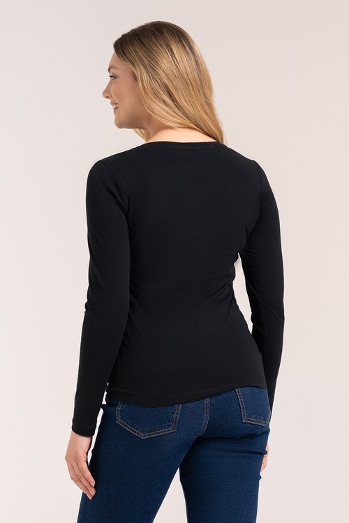 Moraj BD900-420-LV bluzka z długim rękawem V-neck black