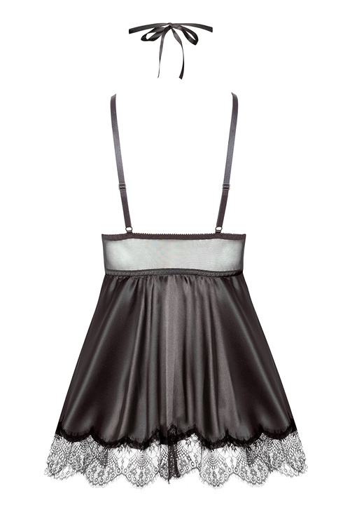 Komplet koszulka + stringi Beauty Night Eve chemise BN6535 black