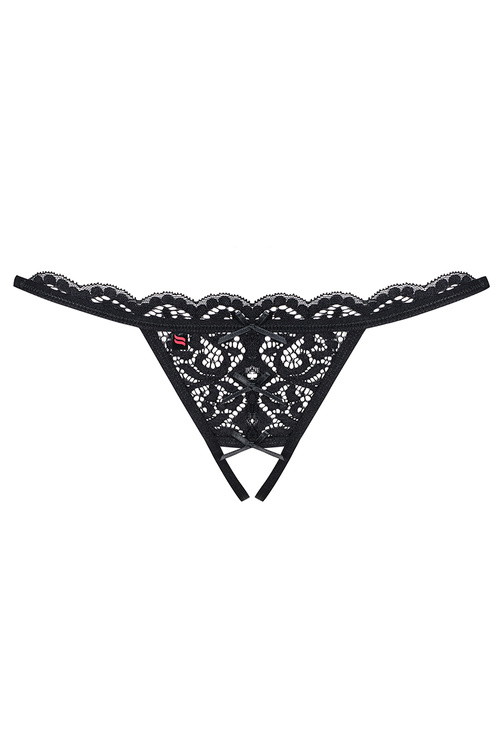 Obsessive 831-THC-1 Majtki stringi otwarte, czarny