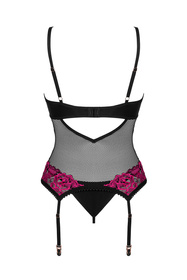 Gorset sexy Obsessive Rosenty corset czarny 