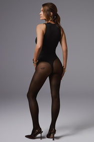 Obsessive Patrise Edition tights rajstopy półprzezroczyste black